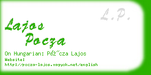 lajos pocza business card